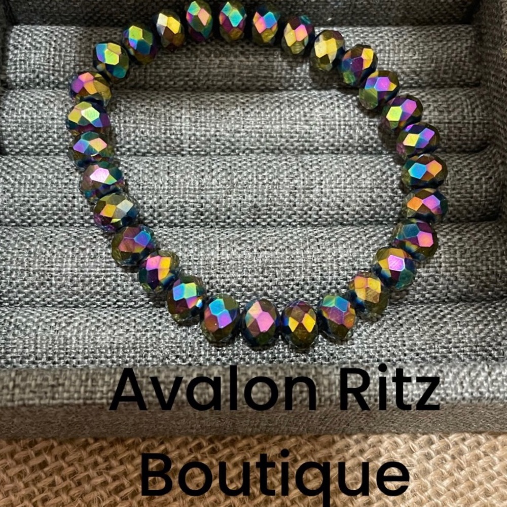 ❤️Multicolor Iridescent Beaded Stretch Bracelet